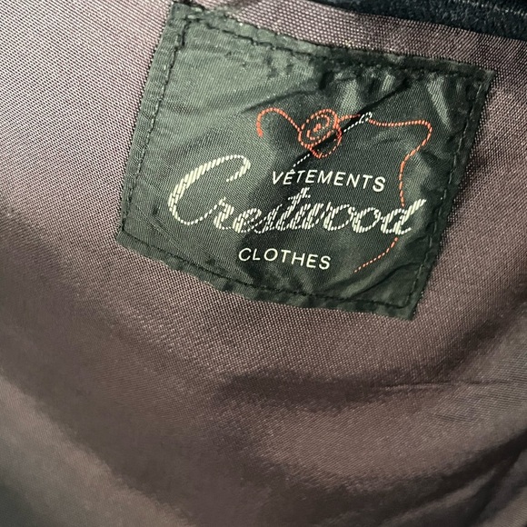 Vintage Wool Navy Pinstripe Power Blazer Tailored - Picture 7 of 7